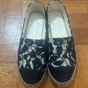 Authentic Chanel Lace Espadrilles
